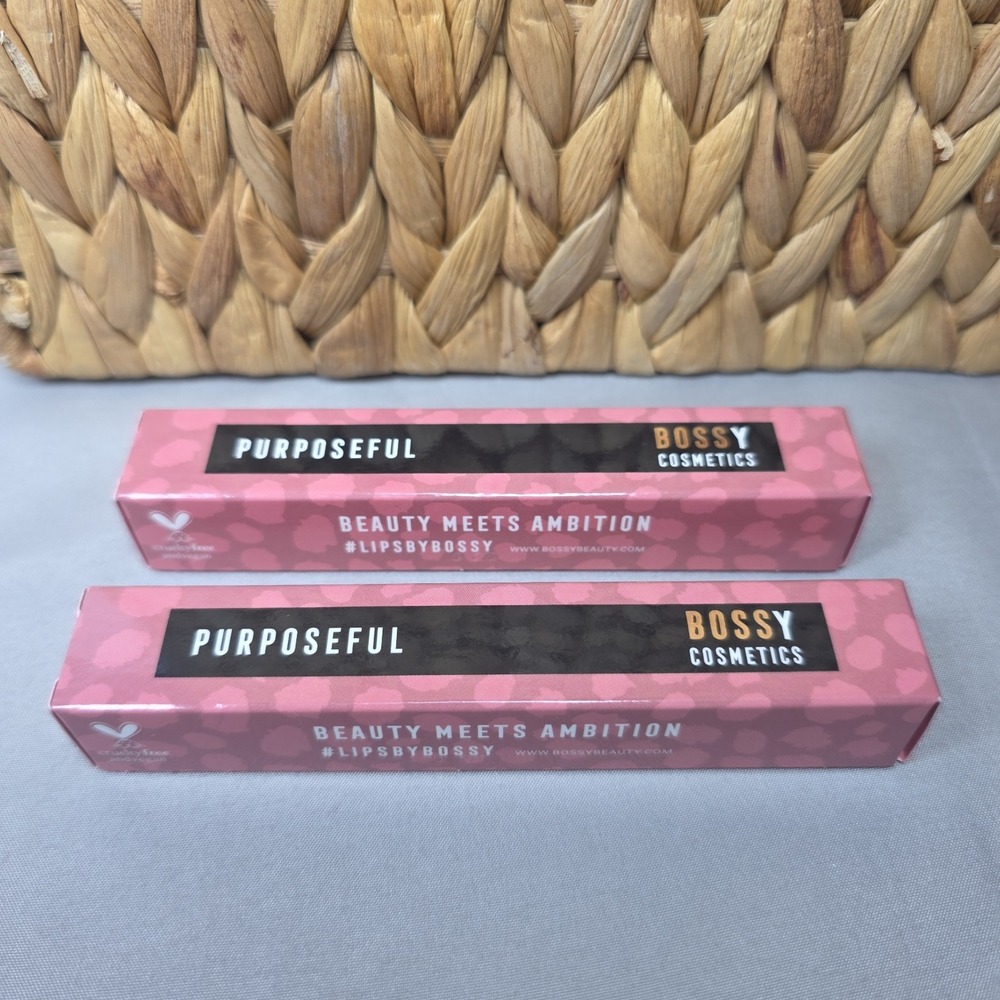 Bossy Cosmetics Lip Gloss 0.20 Fl Oz Shade Purposeful New Set Of 2